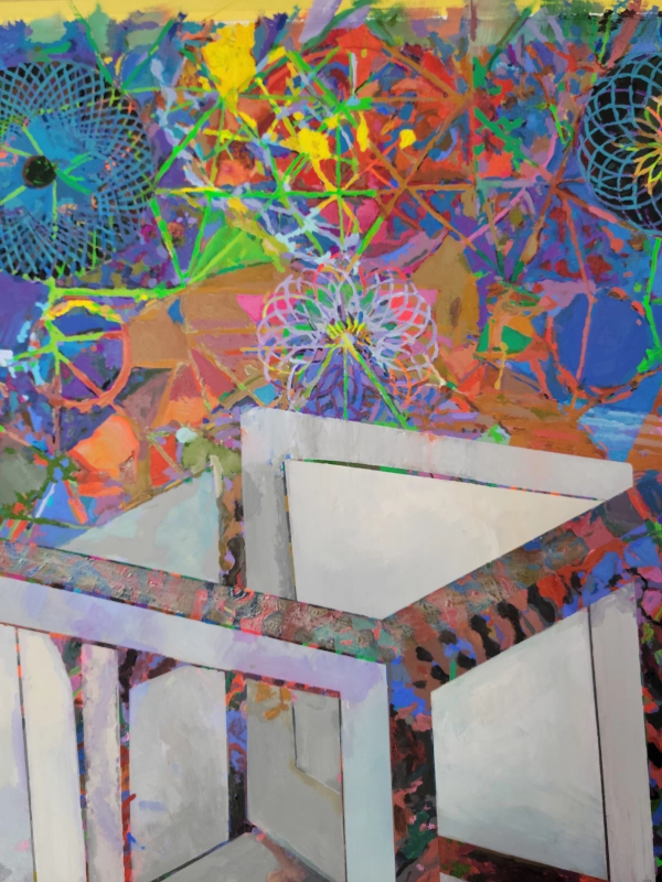 Boxed In — Gouache on 140 lb cold press paper painting by Ben Banker, Box series