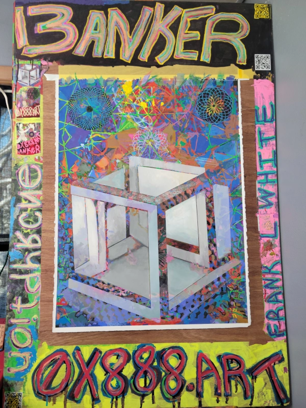 Boxed In — Gouache on 140 lb cold press paper painting by Ben Banker, Box series