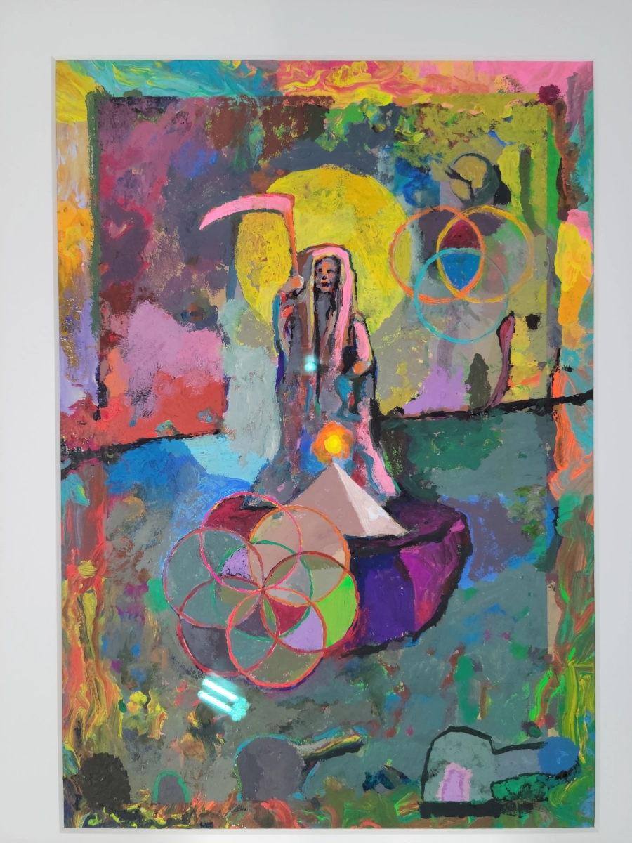 Chronicles of Chroma: Paint — Gouache (framed) painting by Ben Banker, Chroma series