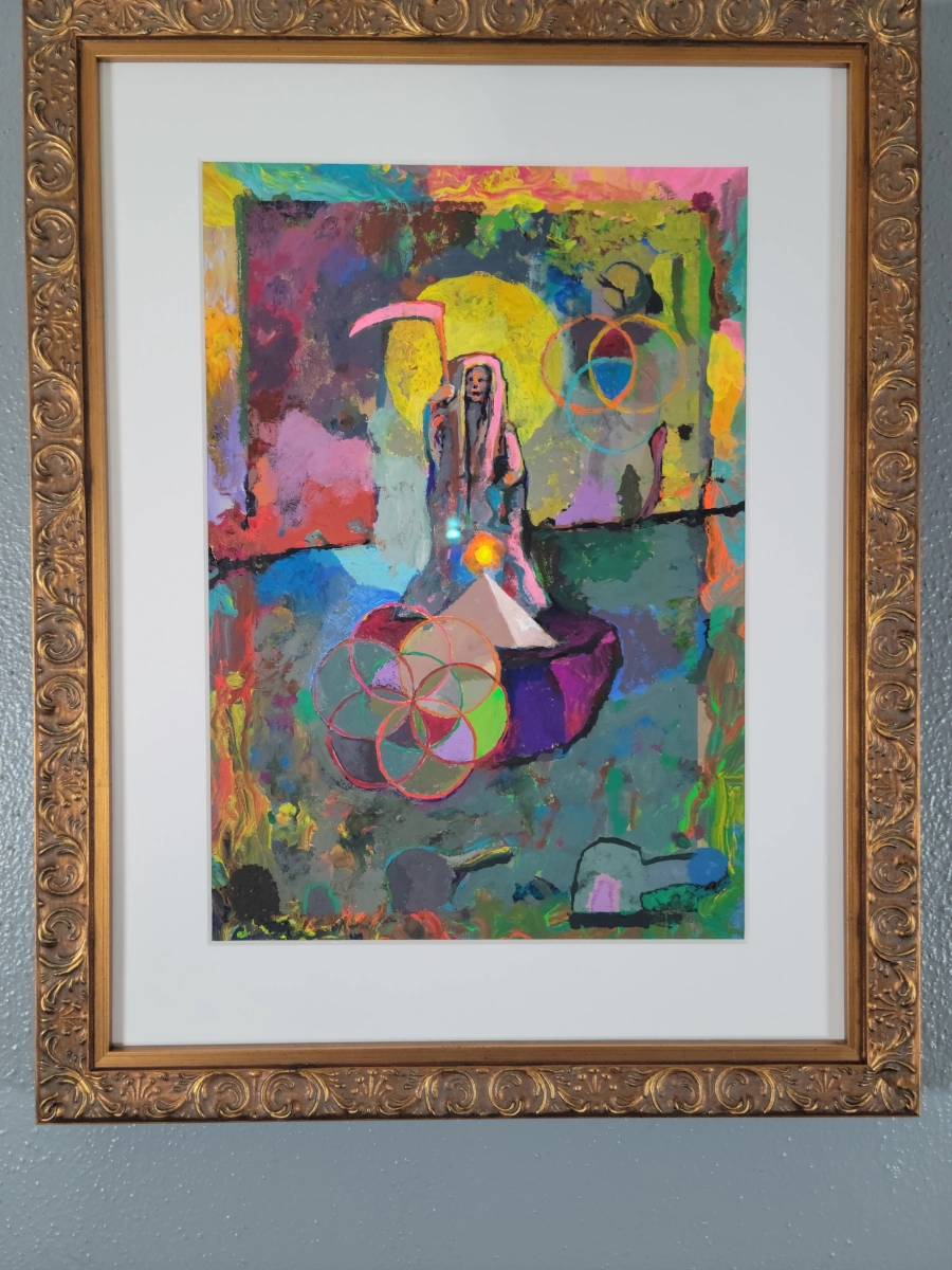 Chronicles of Chroma: Paint — Gouache (framed) painting by Ben Banker, Chroma series