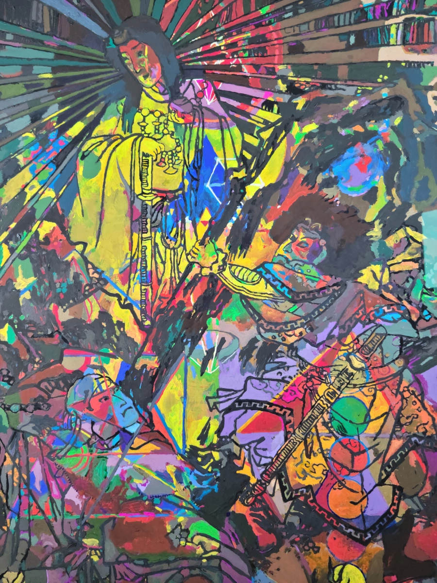 Shadowed Elegance: Dark Ninja — Gouache on 140 lb cold press paper painting by Ben Banker, Dark series