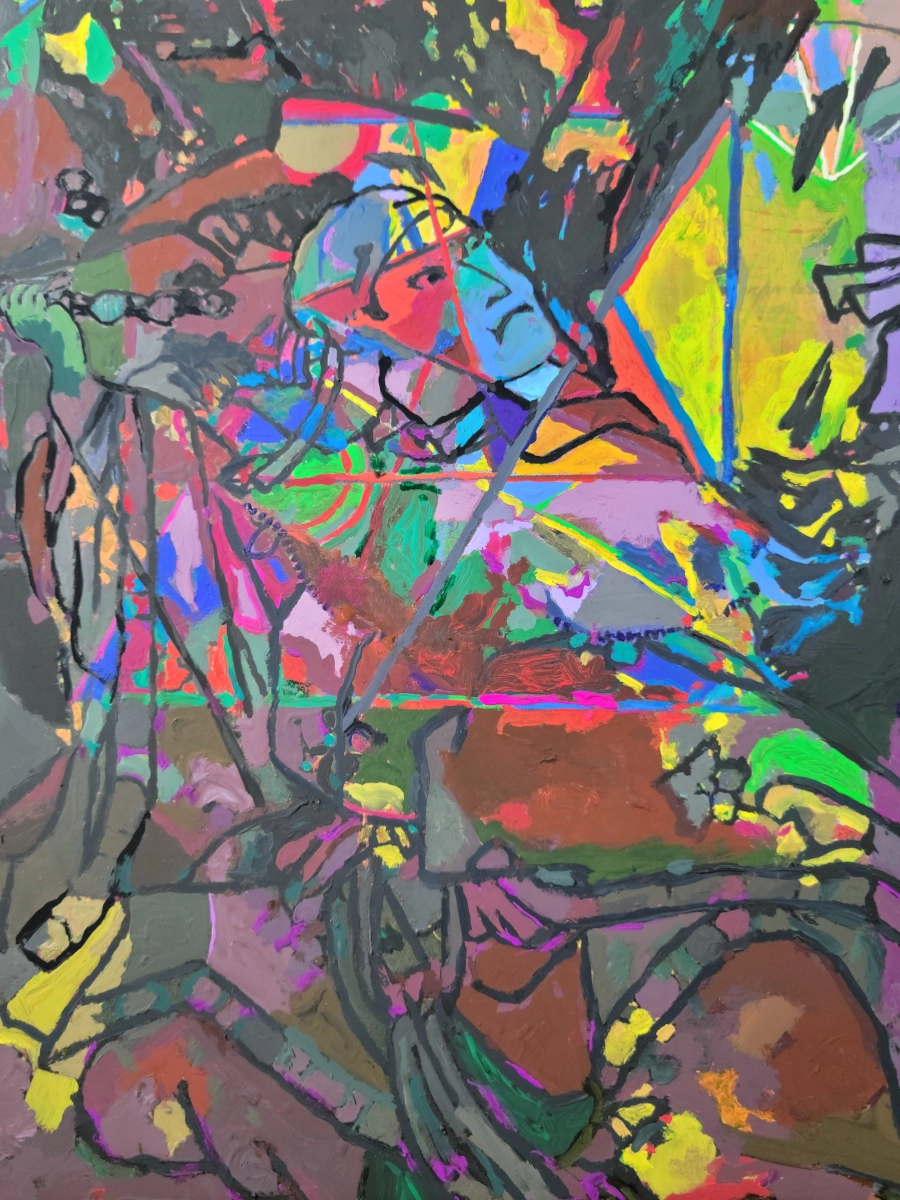 Shadowed Elegance: Dark Ninja — Gouache on 140 lb cold press paper painting by Ben Banker, Dark series