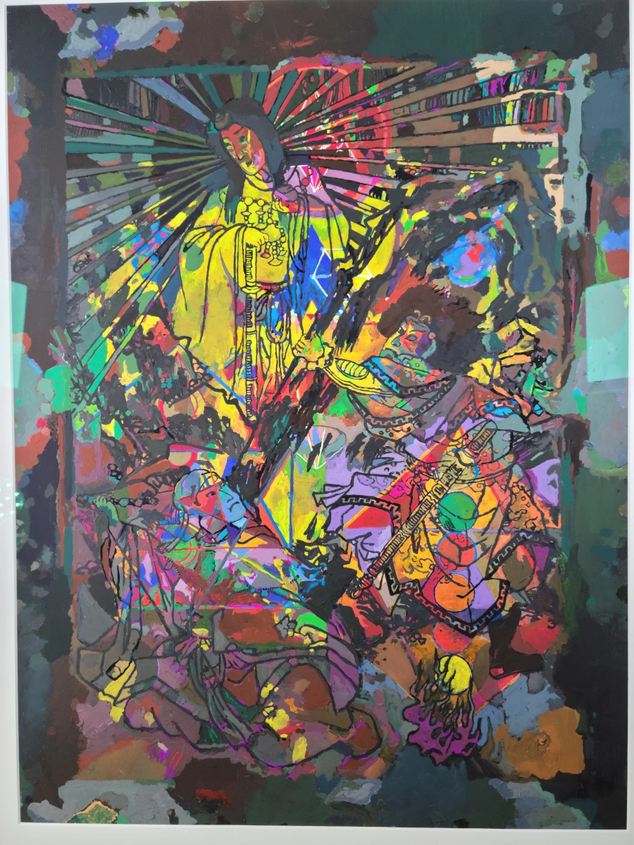 Shadowed Elegance: Dark Ninja — Gouache on 140 lb cold press paper painting by Ben Banker, Dark series