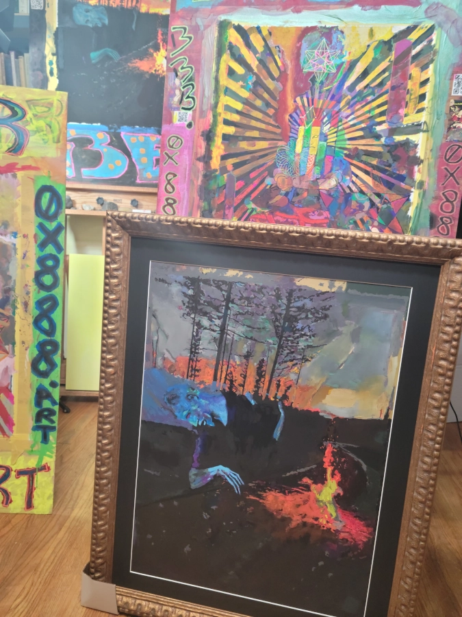 Montana Picasso — Gouache on 140 lb cold press paper (22" × 30") painting by Ben Banker, Montana series