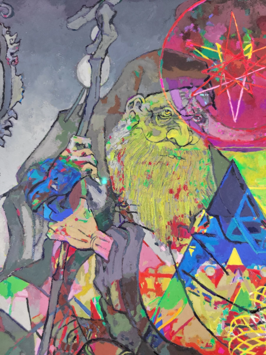 Their Wine is the Poison of Dragons — Gouache on 300 lb cold press paper (22" × 30") painting by Ben Banker, Myth series