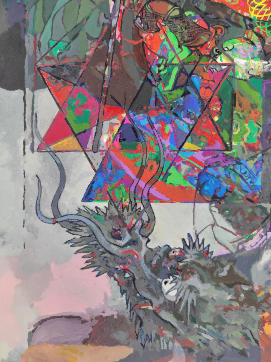 Their Wine is the Poison of Dragons — Gouache on 300 lb cold press paper (22" × 30") painting by Ben Banker, Myth series