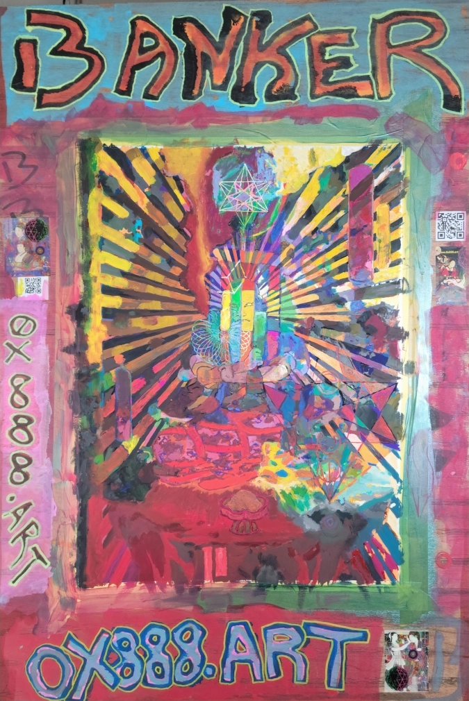 Smoke Three — Gouache on 140 lb cold press paper painting by Ben Banker, Smoke series