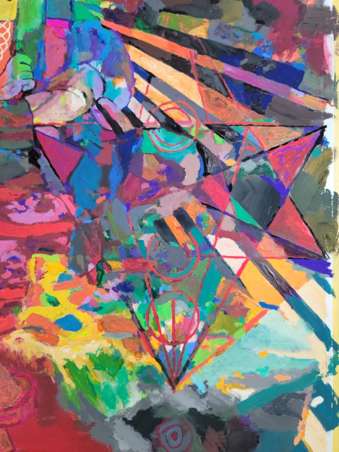 Smoke Three — Gouache on 140 lb cold press paper painting by Ben Banker, Smoke series