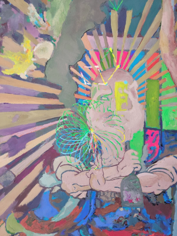 Smoke Two — Gouache on 140 lb cold press paper painting by Ben Banker, Smoke series