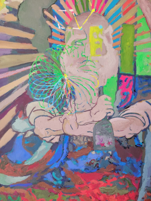 Smoke Two — Gouache on 140 lb cold press paper painting by Ben Banker, Smoke series