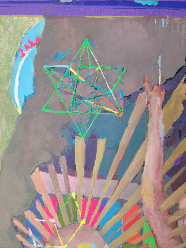 Smoke Two — Gouache on 140 lb cold press paper painting by Ben Banker, Smoke series