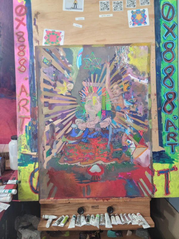 Smoke Two — Gouache on 140 lb cold press paper painting by Ben Banker, Smoke series