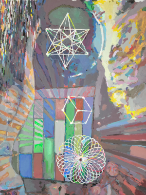 Dance 2 — Gouache on 140 lb cold press paper painting by Ben Banker, Dance series