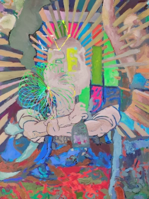 Smoke Two — Gouache on 140 lb cold press paper painting by Ben Banker, Smoke series