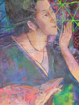 Woman 3 — Acrylic on primed canvas board painting by Ben Banker, Woman series