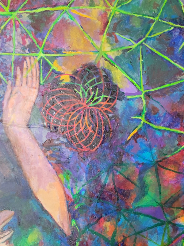 Woman 3 — Acrylic on primed canvas board painting by Ben Banker, Woman series