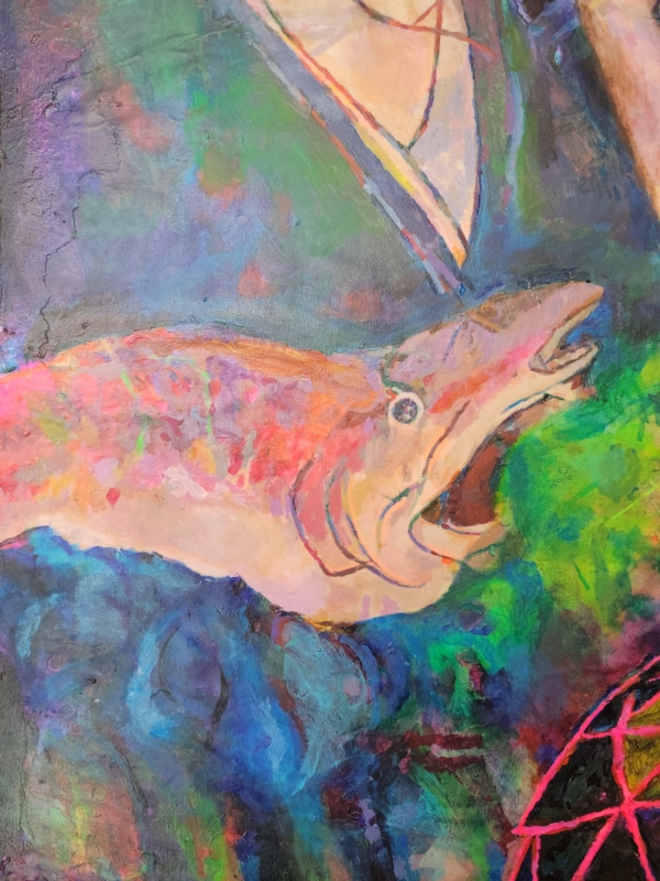 Woman 3 — Acrylic on primed canvas board painting by Ben Banker, Woman series