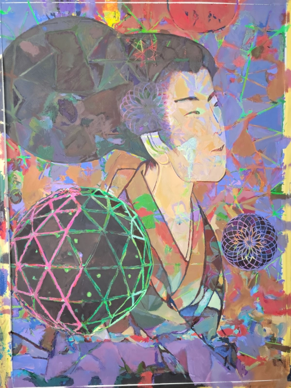 Woman — Gouache on 140 lb cold press paper painting by Ben Banker, Woman series