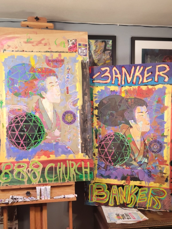 Woman — Gouache on 140 lb cold press paper painting by Ben Banker, Woman series