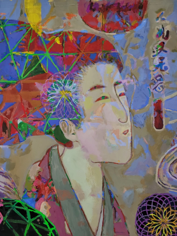 Woman 2 — Gouache on 140 lb cold press paper painting by Ben Banker, Woman series